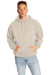 Hanes F170 Mens Ultimate Cotton PrintPro XP Hooded Sweatshirt Hoodie Sand Front