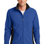 Port Authority Mens Full Zip Fleece Jacket - True Royal Blue/Black - Closeout