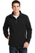 Port Authority F217 Mens Full Zip Fleece Jacket Black Front