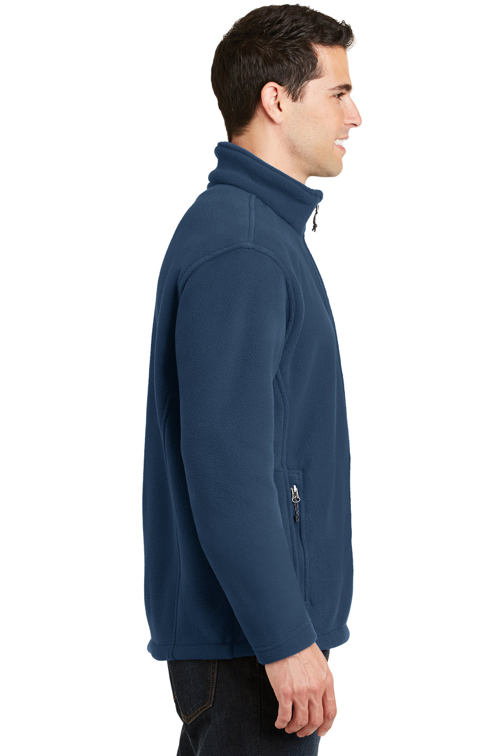 Port Authority F217 Mens Full Zip Fleece Jacket Insignia Blue Side