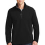 Port Authority Mens Fleece 1/4 Zip Sweatshirt - Black