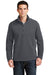 Port Authority F218 Mens Fleece 1/4 Zip Sweatshirt Iron Grey Front