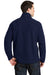 Port Authority F218 Mens Fleece 1/4 Zip Sweatshirt Navy Blue Back