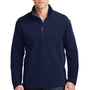 Port Authority Mens Fleece 1/4 Zip Sweatshirt - True Navy Blue