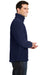 Port Authority F218 Mens Fleece 1/4 Zip Sweatshirt Navy Blue Side