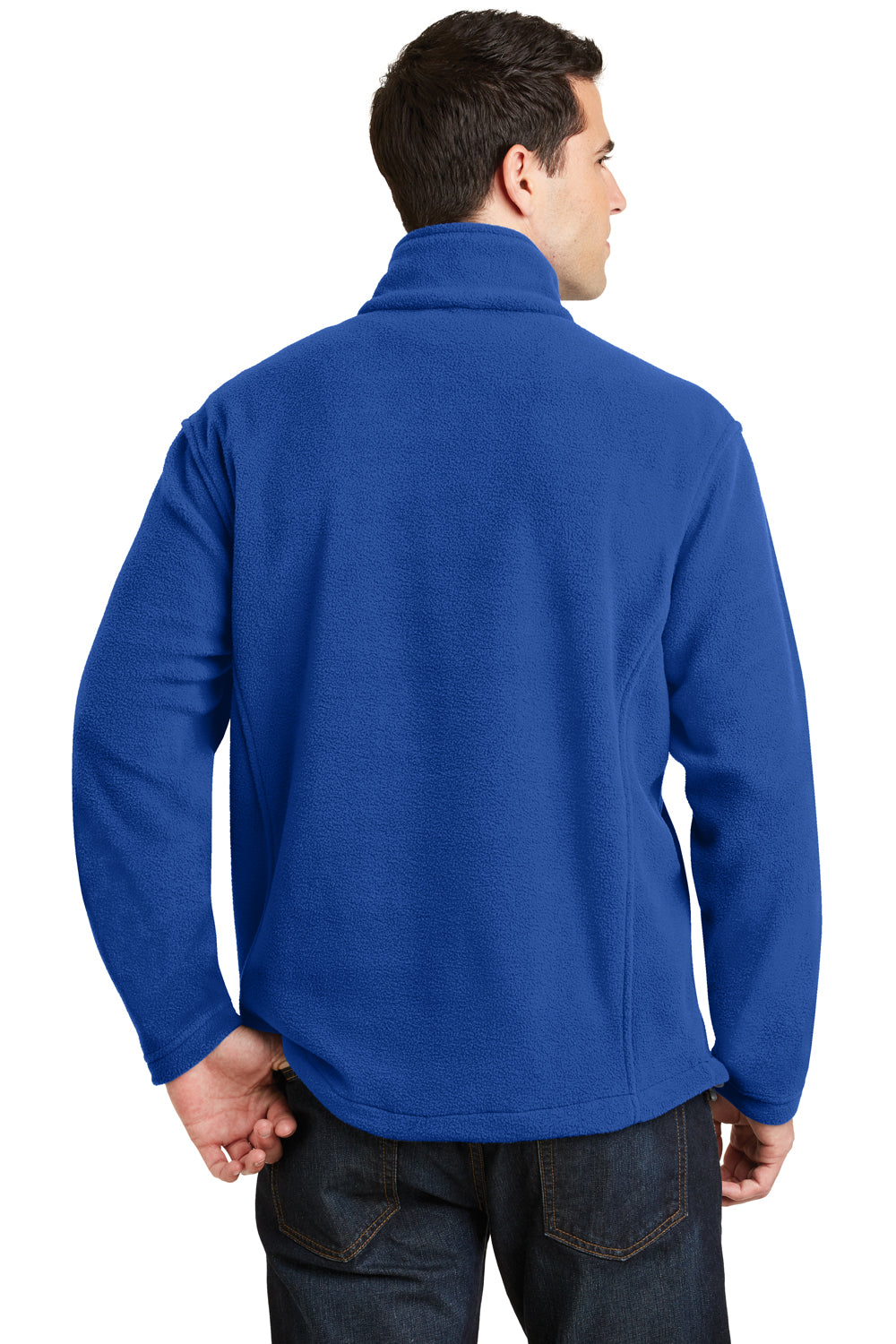Port Authority F218 Mens Fleece 1/4 Zip Sweatshirt Royal Blue Back