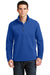Port Authority F218 Mens Fleece 1/4 Zip Sweatshirt Royal Blue Front