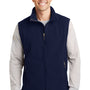 Port Authority Mens Full Zip Fleece Vest - True Navy Blue