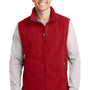 Port Authority Mens Full Zip Fleece Vest - True Red