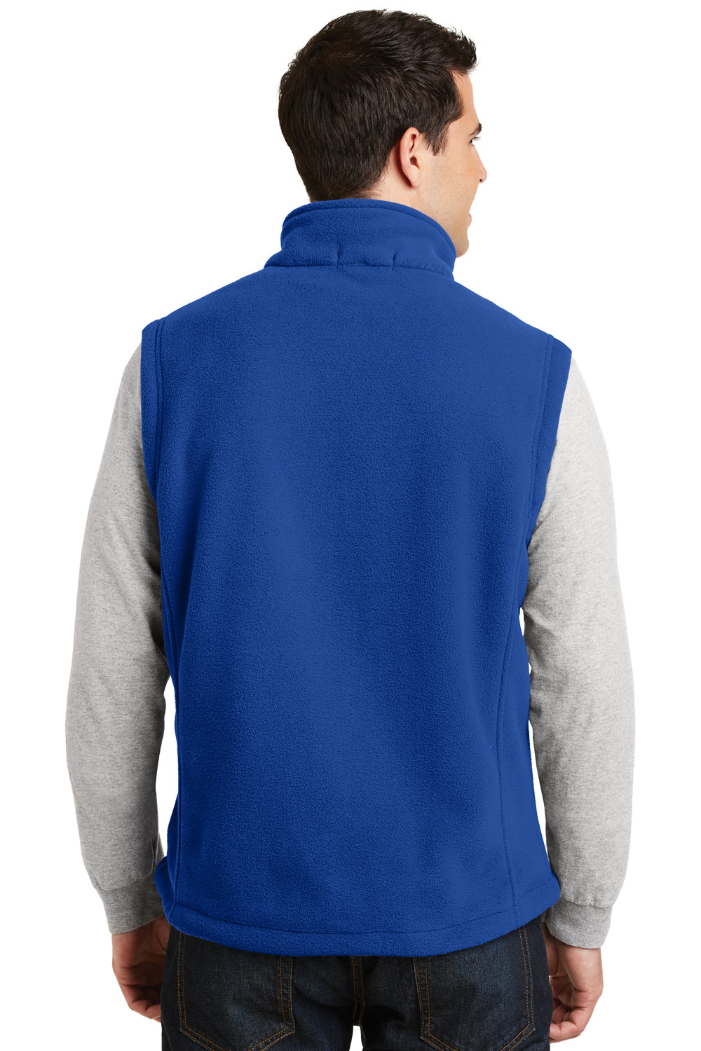 Port Authority F219 Mens Full Zip Fleece Vest Royal Blue Back