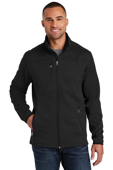 Port Authority F222 Mens Full Zip Fleece Jacket Black Front