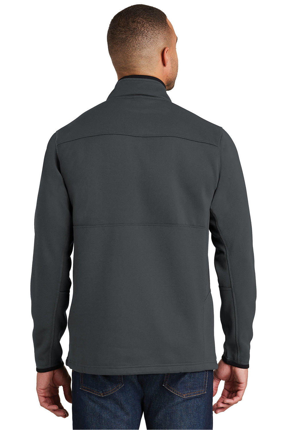 Port Authority F222 Mens Full Zip Fleece Jacket Graphite Grey Back