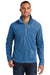 Port Authority F224 Mens Microfleece 1/4 Zip Sweatshirt Royal Blue Front
