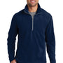 Port Authority Mens Pill Resistant Microfleece 1/4 Zip Sweatshirt - True Navy Blue