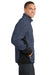 Port Authority F227 Mens R-Tek Pro Full Zip Fleece Jacket Heather Navy Blue/Black Side