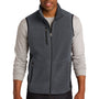 Port Authority Mens R-Tek Pro Pill Resistant Fleece Full Zip Vest - Heather Charcoal Grey/Black