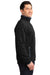 Port Authority F229 Mens Full Zip Fleece Jacket Black/Grey Side