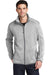 Port Authority F232 Mens Full Zip Sweater Fleece Jacket Heather Grey Front