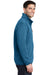 Port Authority F232 Mens Full Zip Sweater Fleece Jacket Heather Medium Blue Side