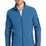 Port Authority Mens Summit Full Zip Fleece Jacket - Regal Blue/Dress Navy Blue