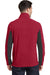 Port Authority F233 Mens Summit Full Zip Fleece Jacket Red/Black Back