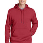 Sport-Tek Mens Sport-Wick Moisture Wicking Fleece Hooded Sweatshirt Hoodie - Deep Red