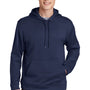 Sport-Tek Mens Sport-Wick Moisture Wicking Fleece Hooded Sweatshirt Hoodie - Navy Blue