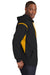 Sport-Tek F246 Mens Tech Moisture Wicking Fleece Hooded Sweatshirt Hoodie Black/Gold Side