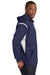 Sport-Tek F246 Mens Tech Moisture Wicking Fleece Hooded Sweatshirt Hoodie Navy Blue/White Side