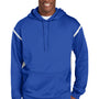 Sport-Tek Mens Tech Moisture Wicking Fleece Hooded Sweatshirt Hoodie - True Royal Blue/White