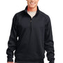 Sport-Tek Mens Tech Moisture Wicking Fleece 1/4 Zip Sweatshirt - Black