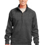 Sport-Tek Mens Tech Moisture Wicking Fleece 1/4 Zip Sweatshirt - Heather Graphite Grey