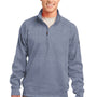 Sport-Tek Mens Tech Moisture Wicking Fleece 1/4 Zip Sweatshirt - Heather Grey