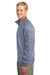Sport-Tek F247 Mens Tech Moisture Wicking Fleece 1/4 Zip Sweatshirt Heather Grey Side