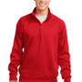Sport-Tek Mens Tech Moisture Wicking Fleece 1/4 Zip Sweatshirt - True Red