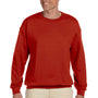 Hanes Mens Ultimate Cotton PrintPro XP Crewneck Sweatshirt - Deep Red