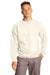Hanes F260 Mens Ultimate Cotton PrintPro XP Crewneck Sweatshirt Natural Front