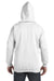 Hanes F280 Mens Ultimate Cotton PrintPro XP Full Zip Hooded Sweatshirt Hoodie White Back