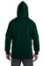 Hanes F280 Mens Ultimate Cotton PrintPro XP Full Zip Hooded Sweatshirt Hoodie Forest Green Back