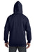 Hanes F280 Mens Ultimate Cotton PrintPro XP Full Zip Hooded Sweatshirt Hoodie Navy Blue Back