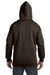 Hanes F280 Mens Ultimate Cotton PrintPro XP Full Zip Hooded Sweatshirt Hoodie Chocolate Brown Back