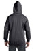 Hanes F280 Mens Ultimate Cotton PrintPro XP Full Zip Hooded Sweatshirt Hoodie Heather Charcoal Grey Back