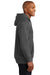 Sport-Tek F281 Mens Fleece Hooded Sweatshirt Hoodie Heather Graphite Grey Side