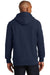 Sport-Tek F281 Mens Fleece Hooded Sweatshirt Hoodie Navy Blue Back