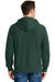Sport-Tek F282 Mens Fleece Full Zip Hooded Sweatshirt Hoodie Forest Green Back