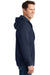 Sport-Tek F282 Mens Fleece Full Zip Hooded Sweatshirt Hoodie Navy Blue Side
