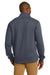 Port Authority F295 Mens Slub Fleece 1/4 Zip Sweatshirt Slate Grey Back