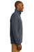Port Authority F295 Mens Slub Fleece 1/4 Zip Sweatshirt Slate Grey Side