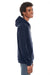 American Apparel F497W Mens Flex Fleece Full Zip Hooded Sweatshirt Hoodie Navy Blue Side