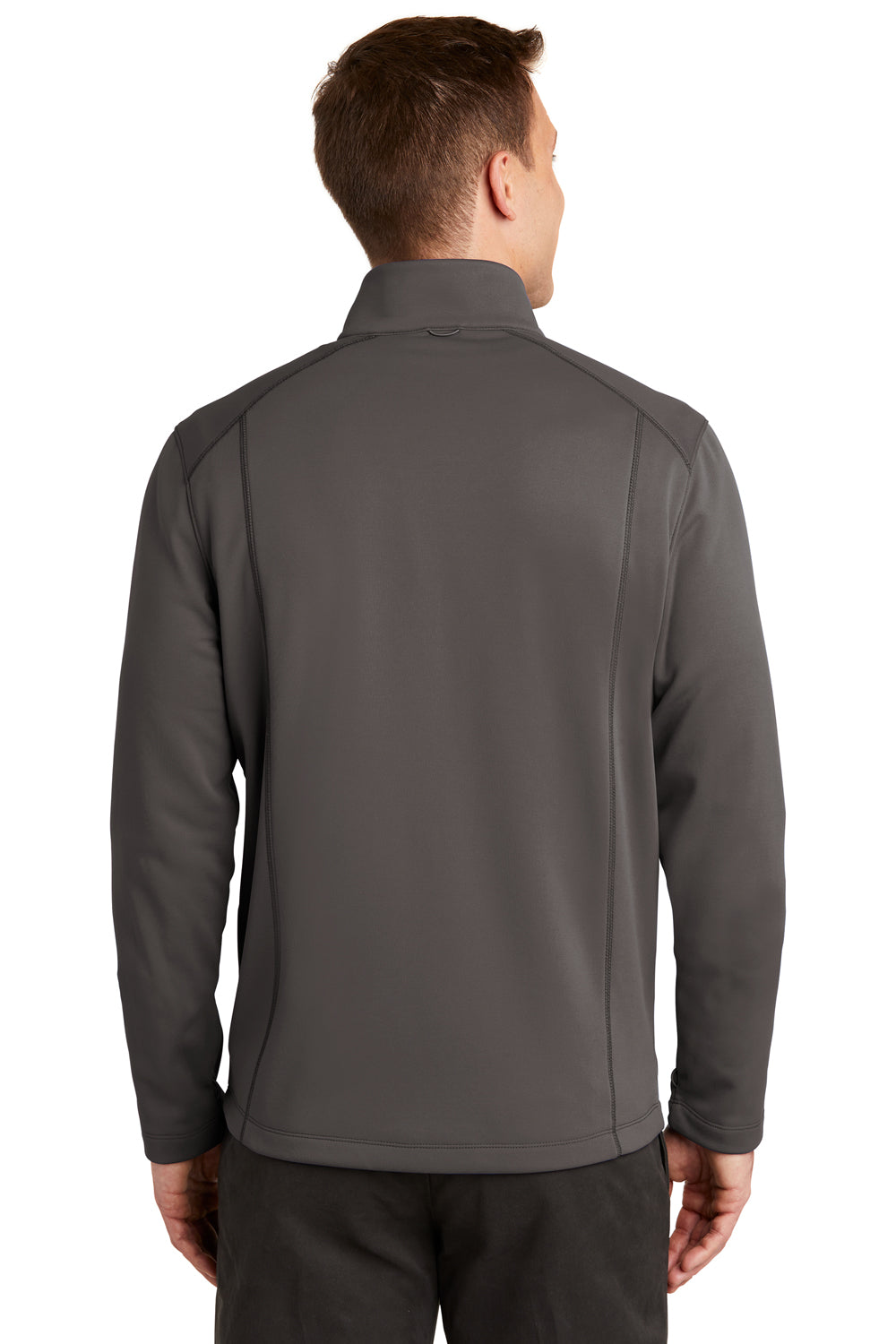 Port Authority F904 Mens Collective Full Zip Smooth Fleece Jacket Graphite Grey Back